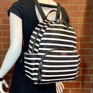 ♠️ Kate Spade ♠️large backpack dawn sailing stripe